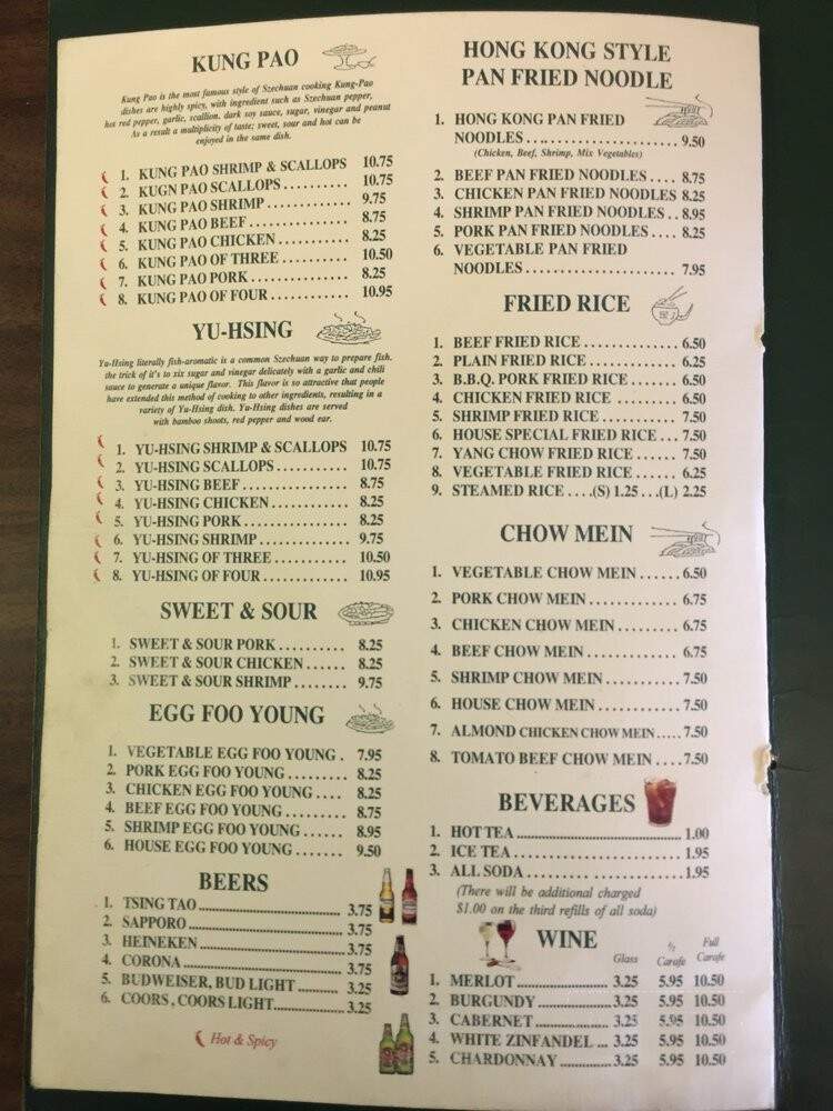 Williams Chinese Restaurant - Williams, CA menu_pic