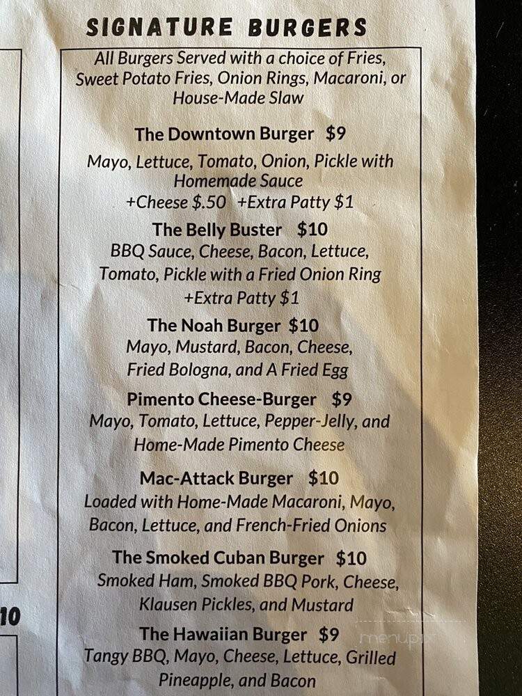 The Downtown Chief - Gadsden, AL menu_pic