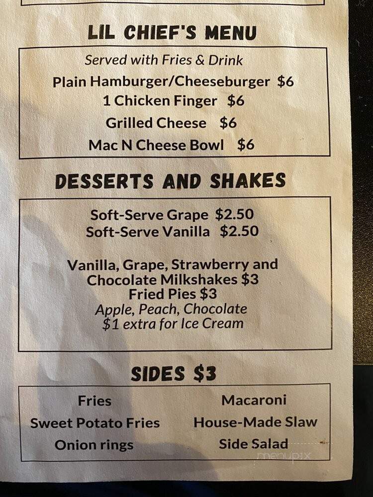 The Downtown Chief - Gadsden, AL menu_pic