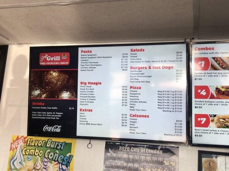 Jay Grill - Loudon, TN menu_pic