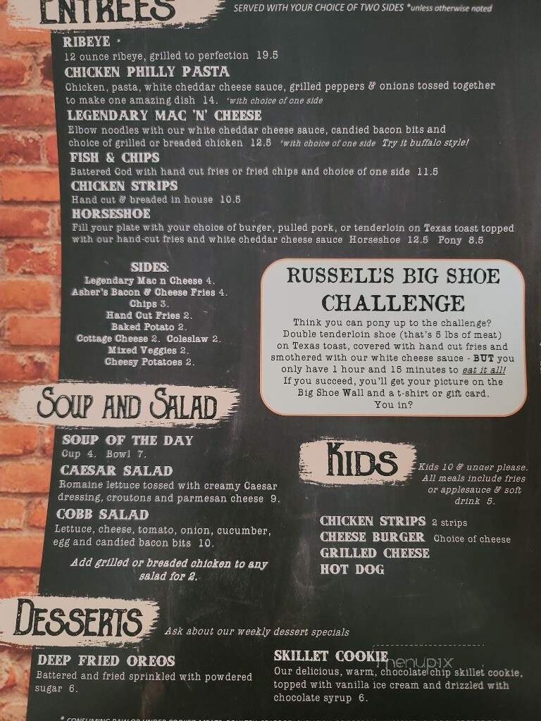 Ashers Bar & Grille - Farmington, IL menu_pic