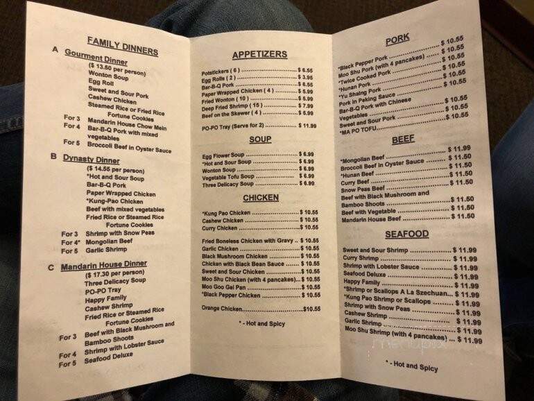 Mandarin House - Richland, WA menu_pic