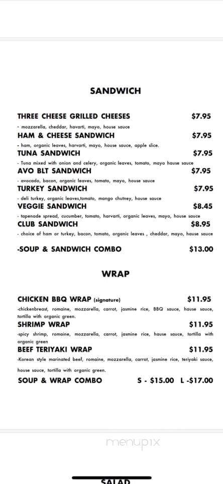 Bistro Little Beetle - Chilliwack, BC menu_pic