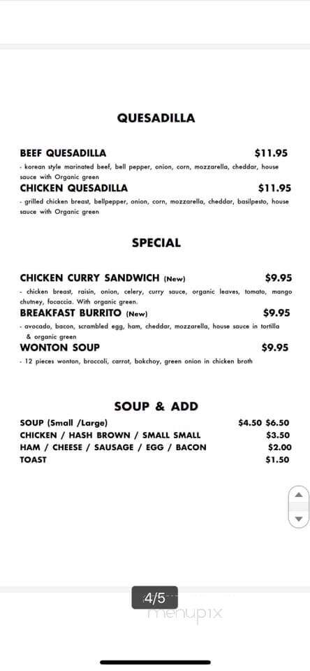 Bistro Little Beetle - Chilliwack, BC menu_pic