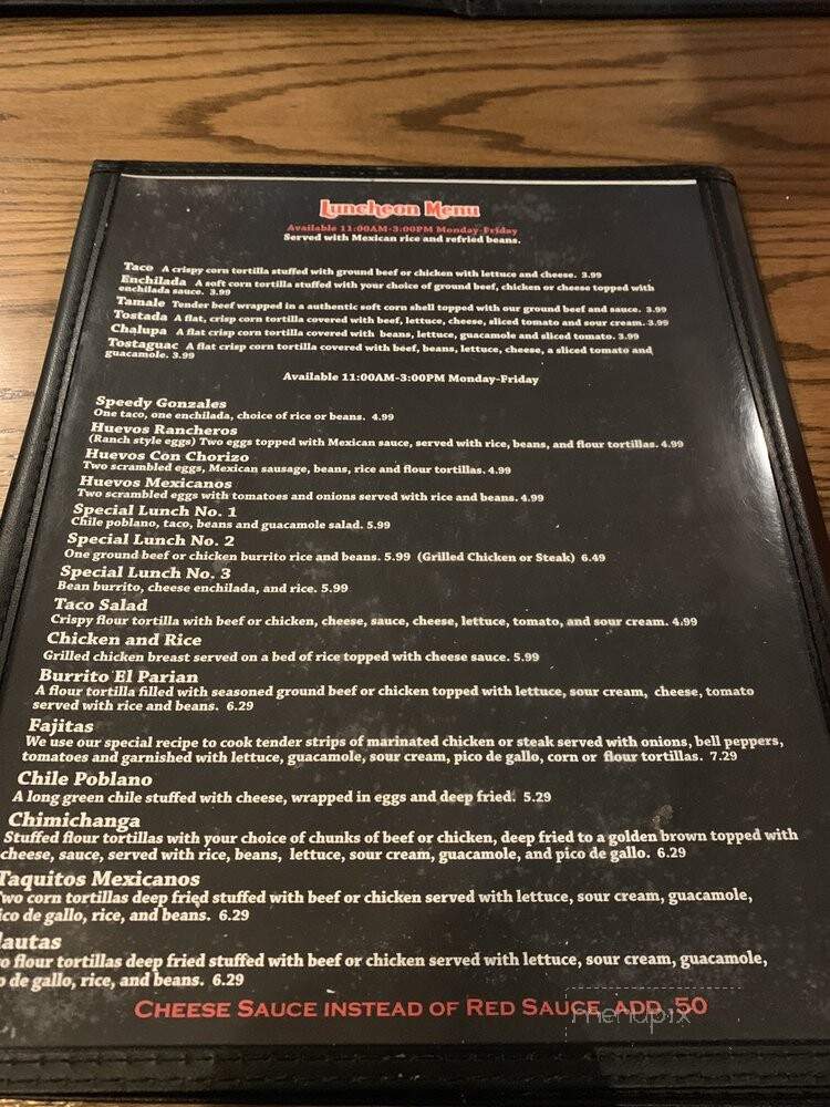 El Parian - Pine Bluff, AR menu_pic