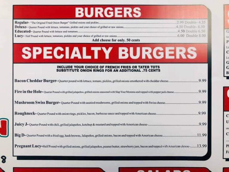 Hamburger Inn - Ardmore, OK menu_pic