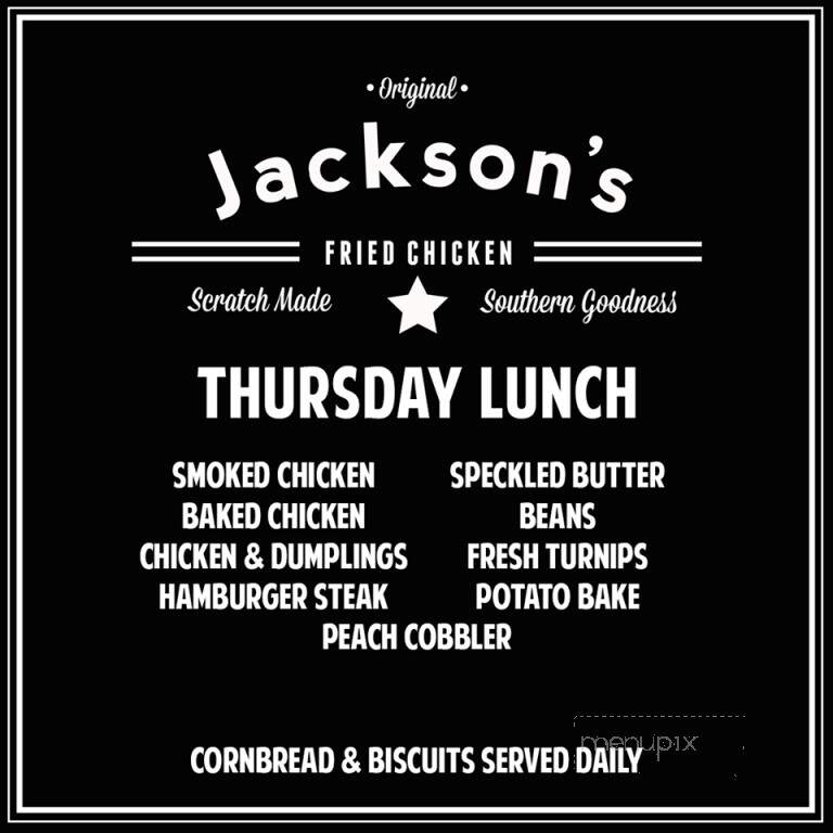 Jackson Fried Chicken - Camden, AL menu_pic