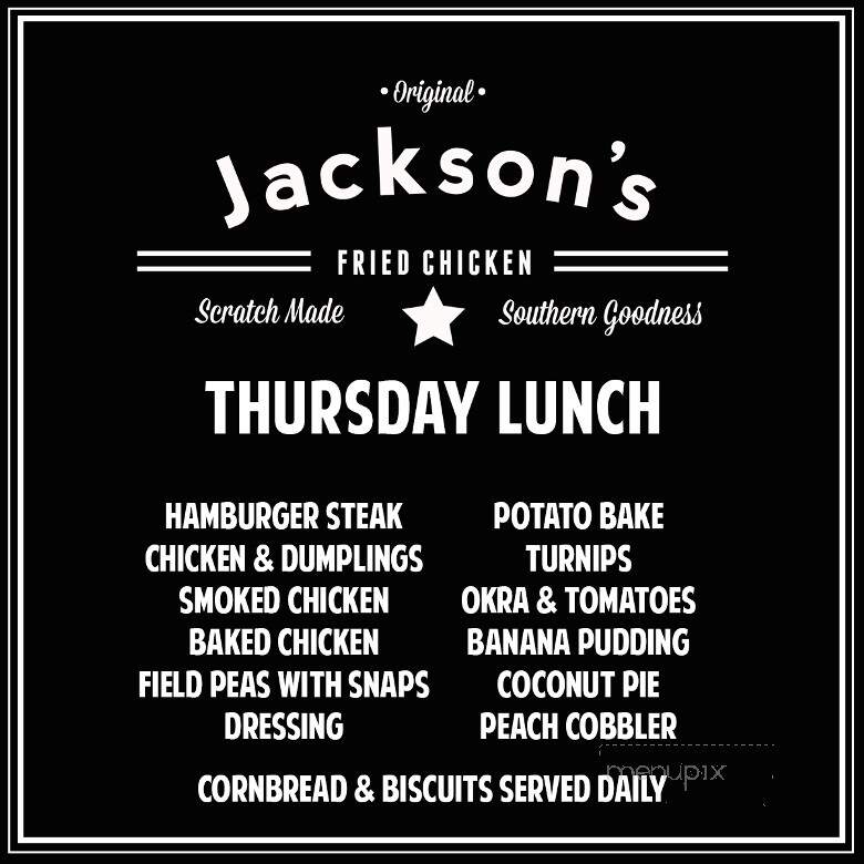 Jackson Fried Chicken - Camden, AL menu_pic