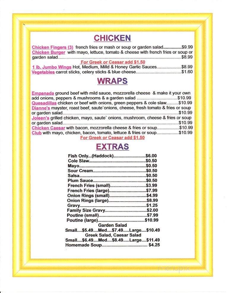 Small Dimensions - Haldimand, ON menu_pic