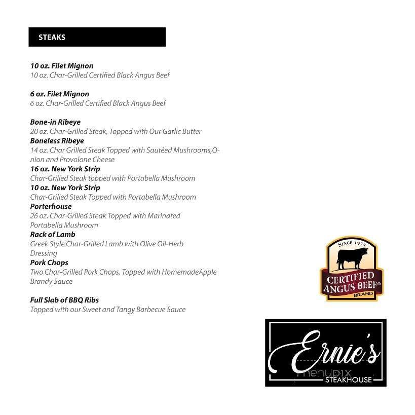 Ernie's Steakhouse - Saint John, IN