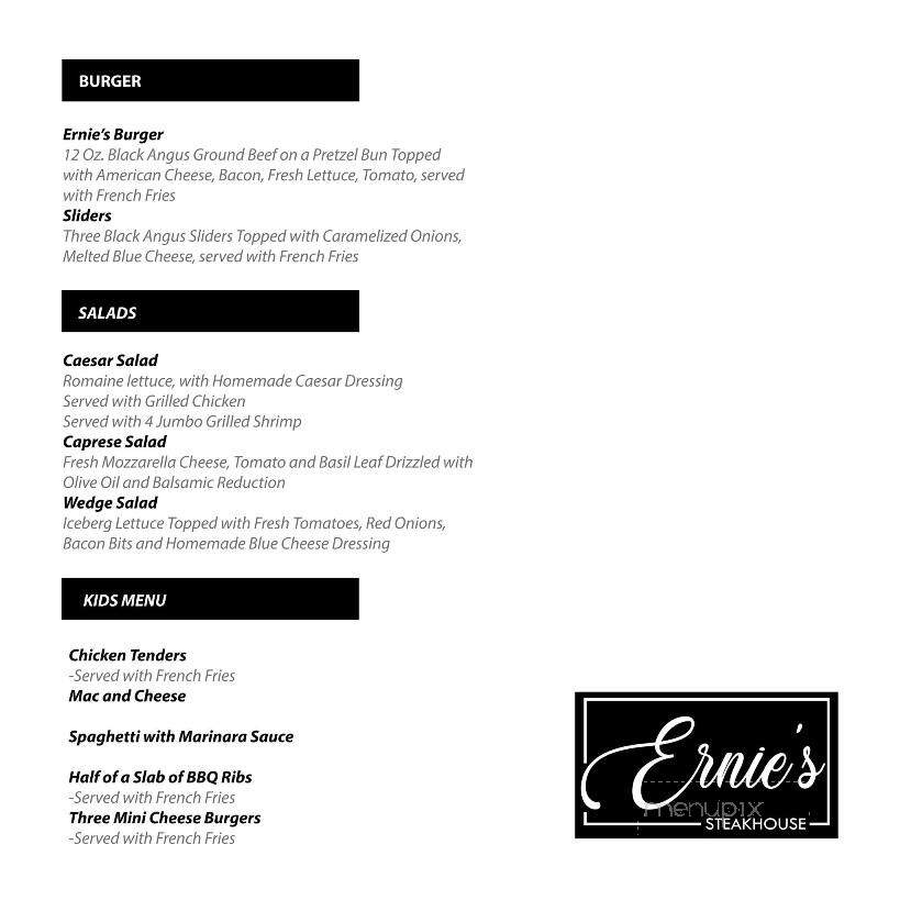 Ernie's Steakhouse - Saint John, IN