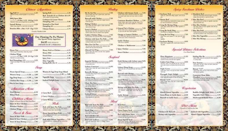 Zeng's Garden Chinese - South Brunswick, NC menu_pic