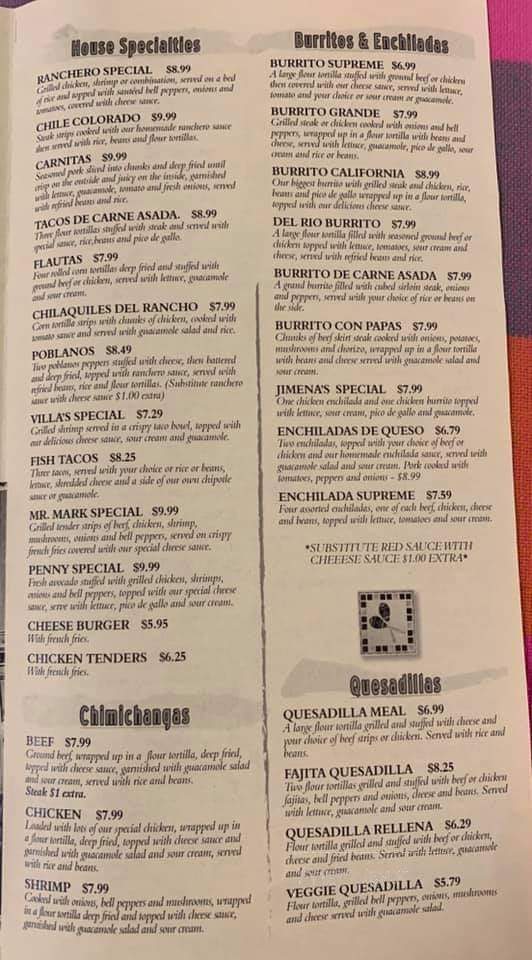 Marcelas Mexican Restaurant - Rison, AR menu_pic