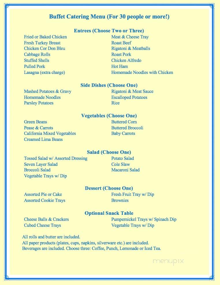 Bricker's - East Liverpool, OH menu_pic