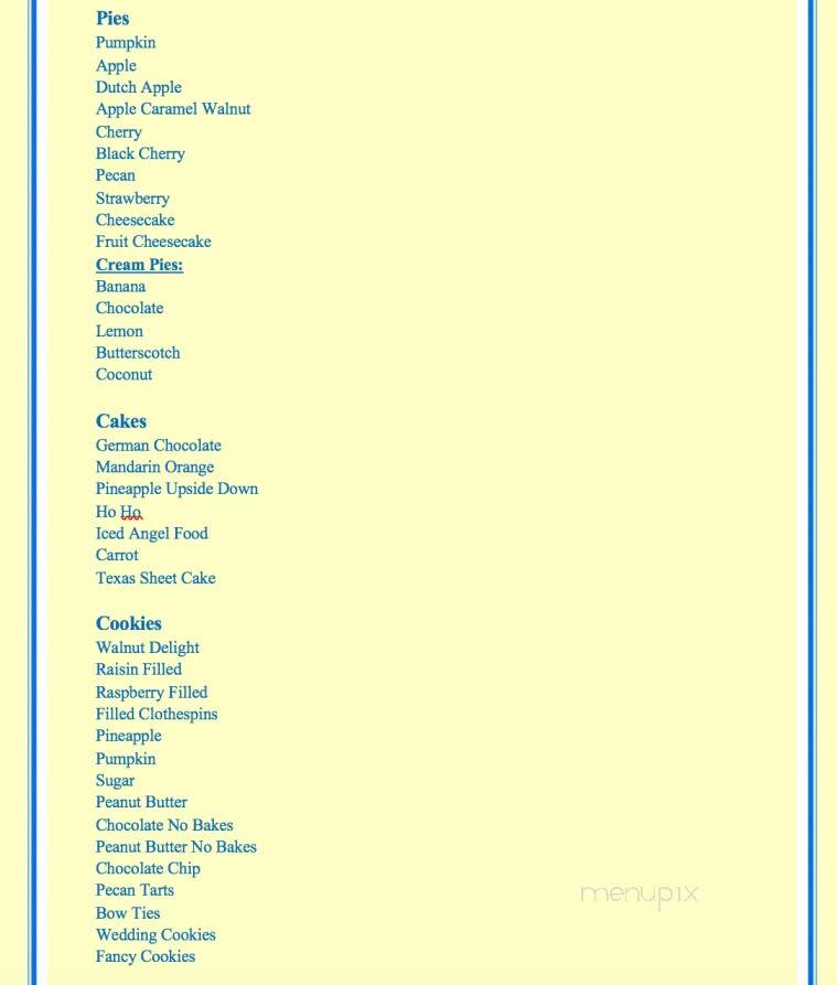Bricker's - East Liverpool, OH menu_pic