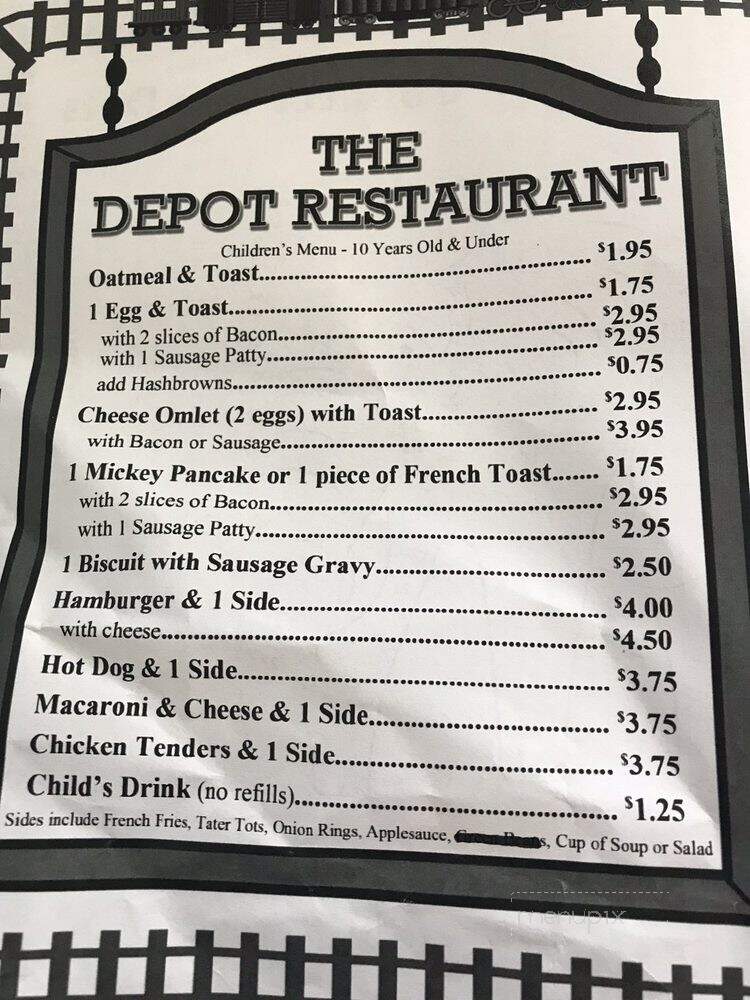 Depot - Rittman, OH menu_pic