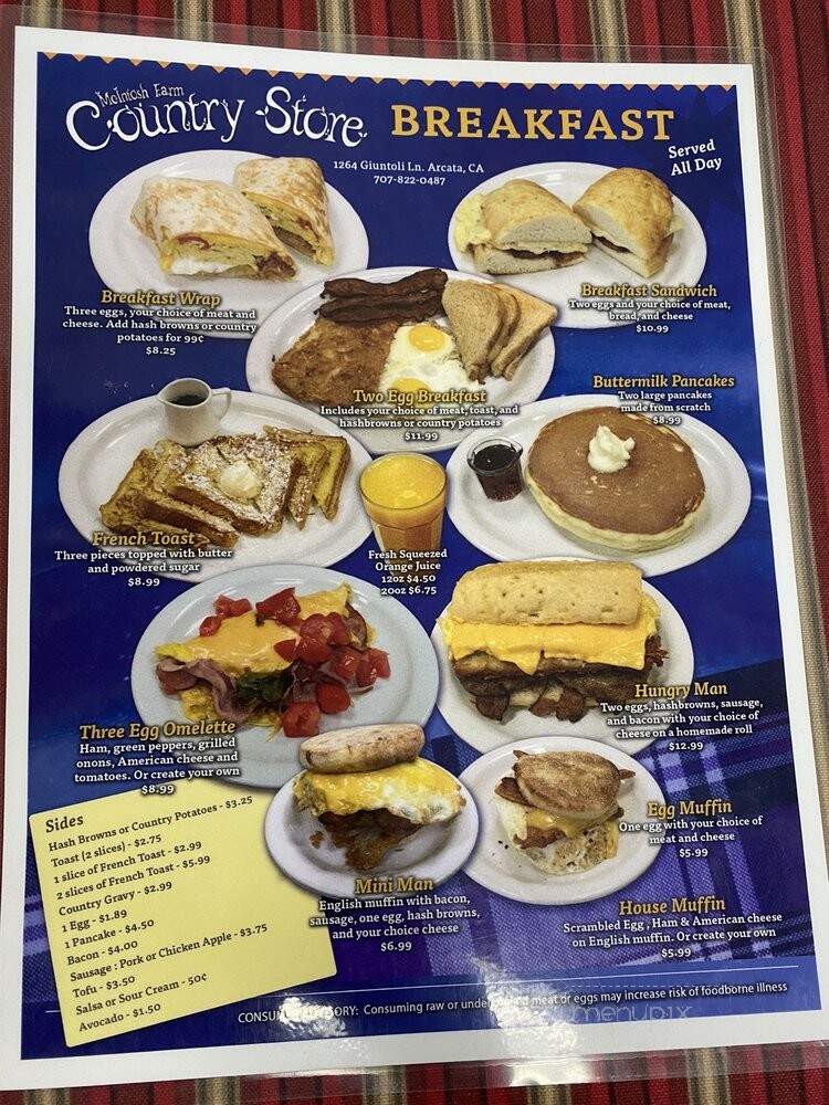 McIntosh Farm Country Store - Arcata, CA menu_pic