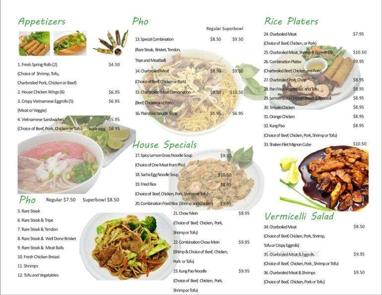 Pho Superbowl - La Mesa, CA menu_pic