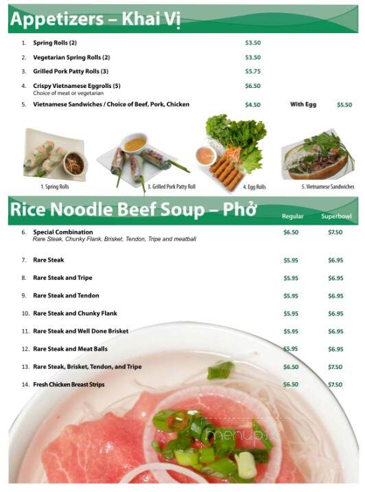 Pho Superbowl - La Mesa, CA menu_pic