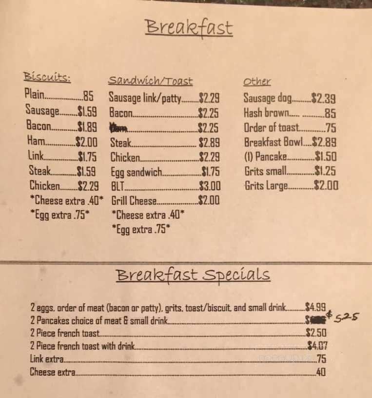 Lillie's Cafe - Douglas, GA menu_pic