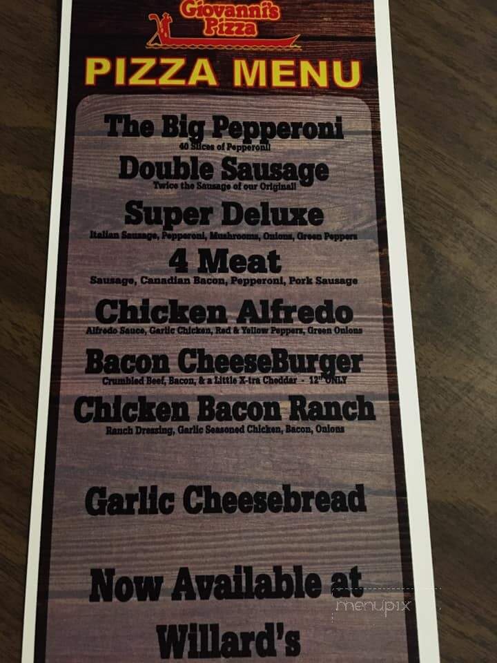 Willard's Saloon & Eatery - Backus, MN menu_pic