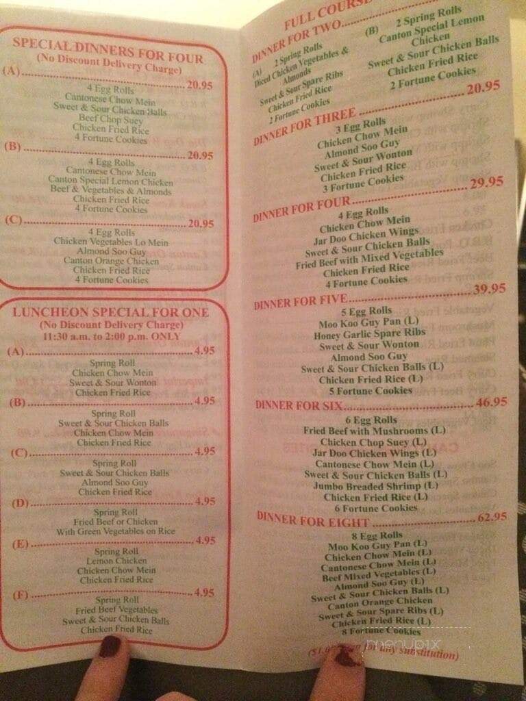 Canton Chinese Food Take-Out - Brantford, ON menu_pic
