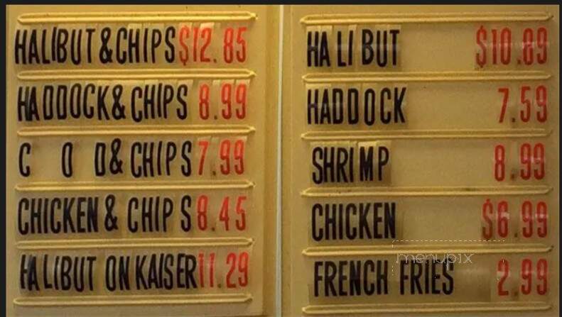 Golden Fish & Chips - Milton, ON menu_pic