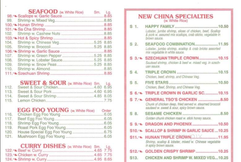 New China - Pacific, MO menu_pic