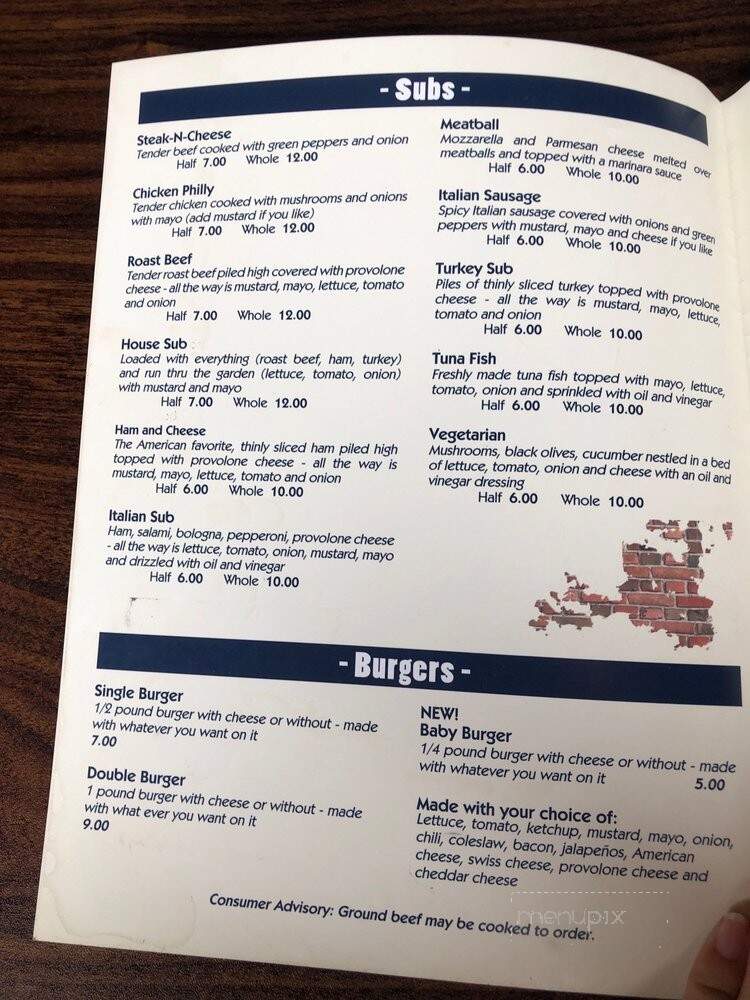 Dave's Place - Aberdeen, NC menu_pic
