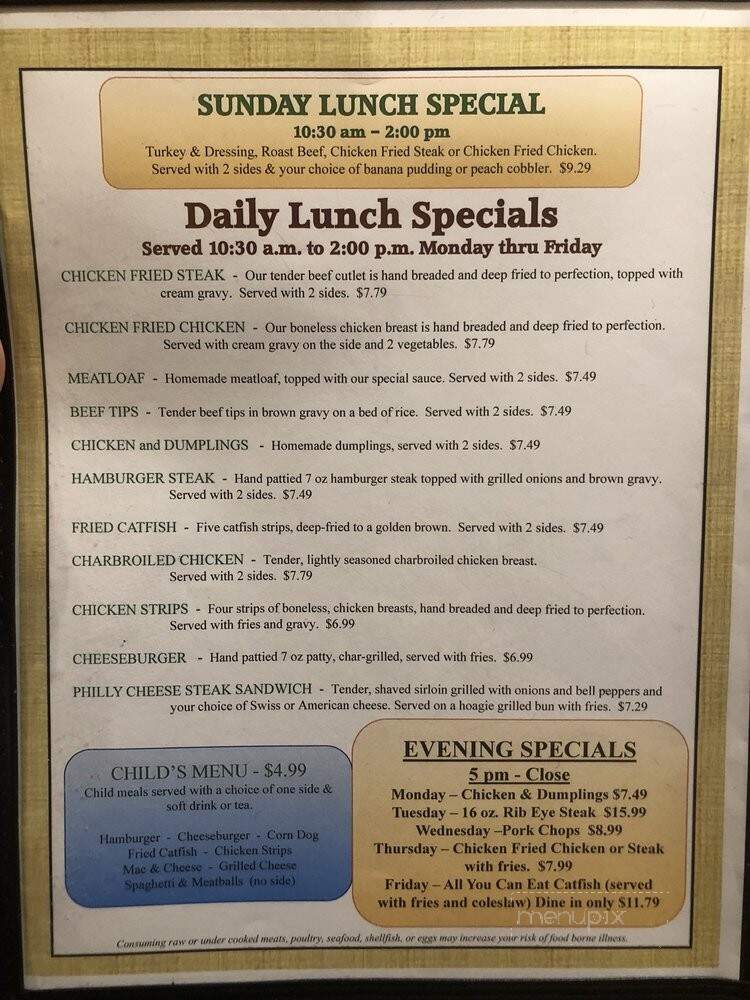Johnny Reb's Dixie Cafe - Hearne, TX menu_pic