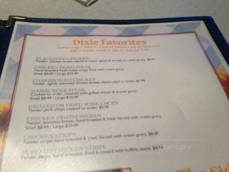 Johnny Reb's Dixie Cafe - Hearne, TX menu_pic
