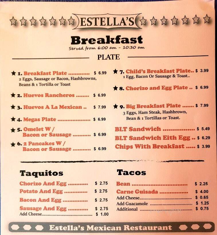 Estella's Mexican Restaurant - Ganado, TX