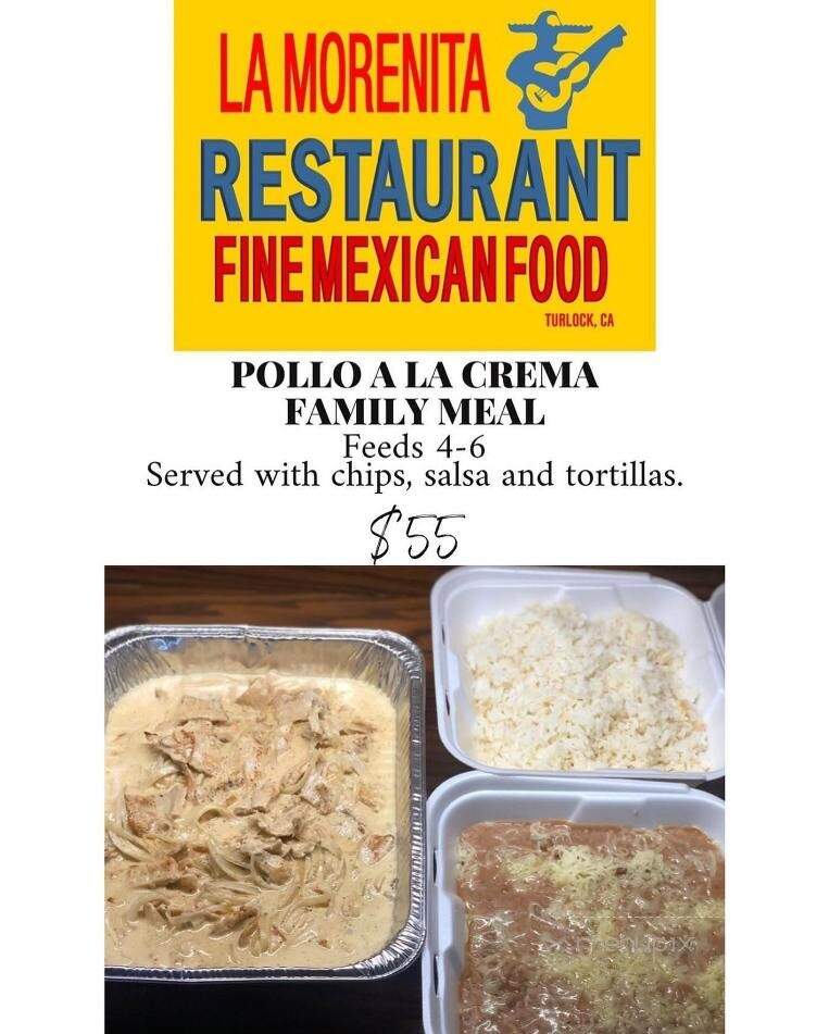 La Morenita Restaurant - Turlock, CA menu_pic