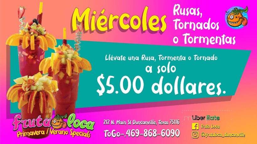 Fruta Loca - Duncanville, TX menu_pic