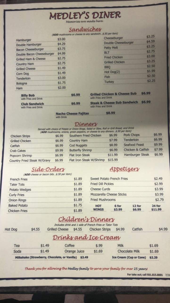 Medley's Diner - Morrison, TN