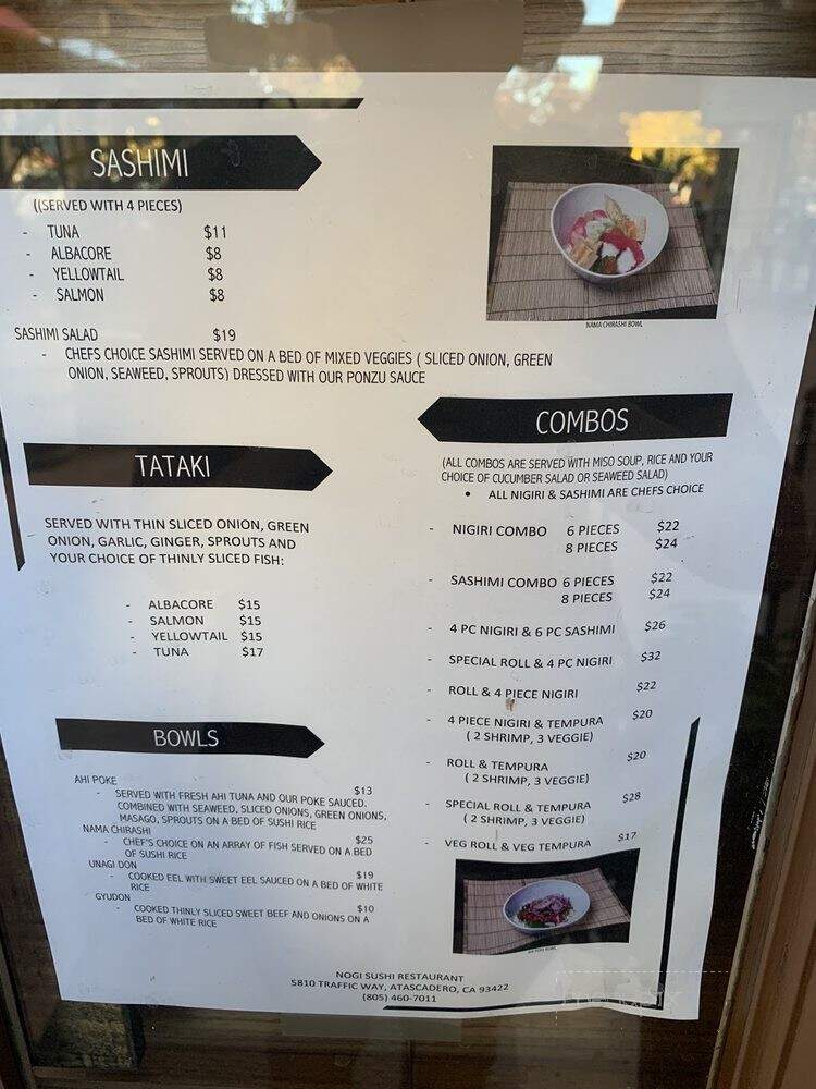 Nogi - Atascadero, CA menu_pic