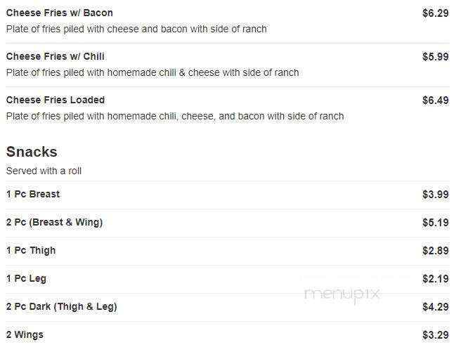 Tarheel Bar-B-Q - Eure, NC menu_pic