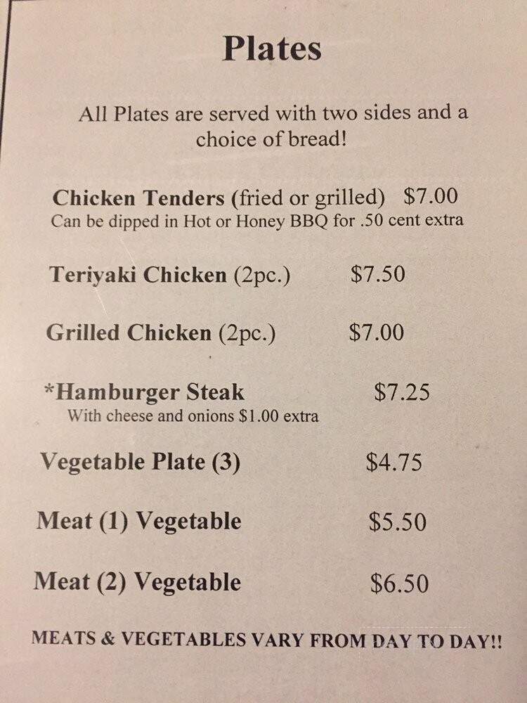 Jim's Grill - Yadkinville, NC menu_pic