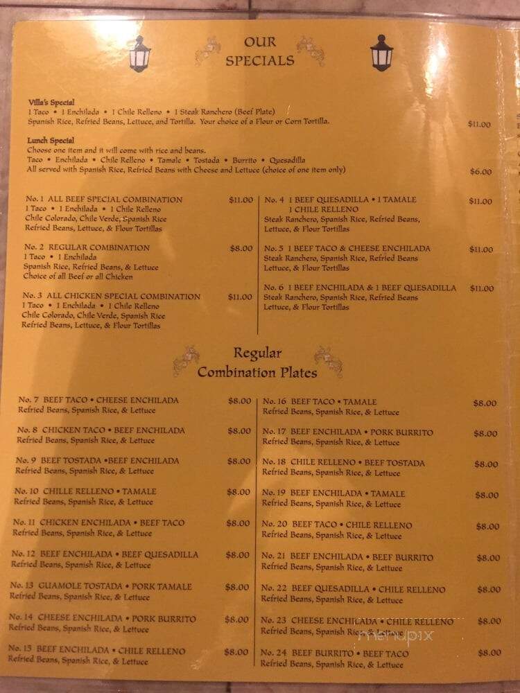 La Villa Mexican Restaurant - Bethel Island, CA menu_pic
