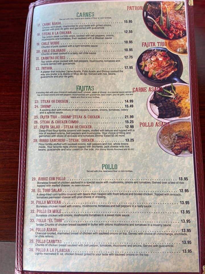 El Toro Mexican Restaurant - Twin Falls, ID menu_pic