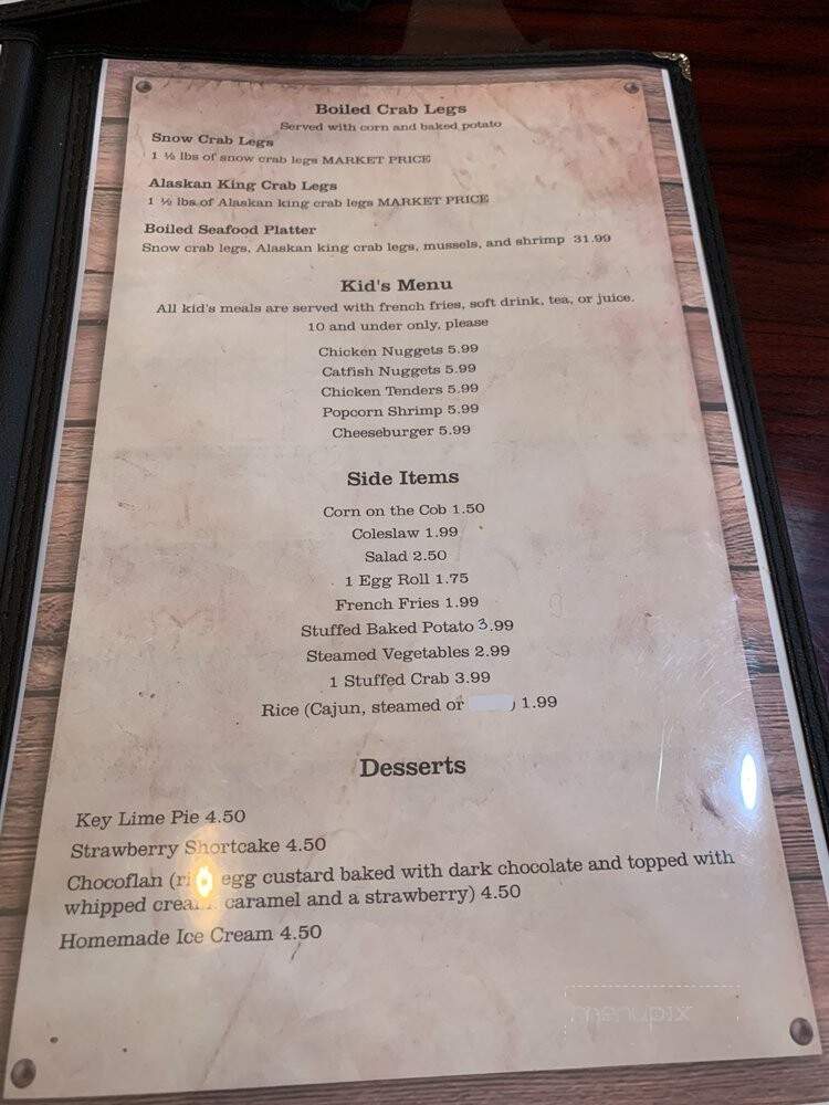D & L Seafood And Grill - Athens, AL menu_pic