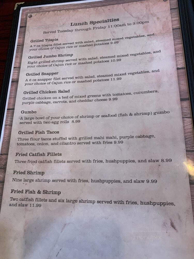 D & L Seafood And Grill - Athens, AL menu_pic