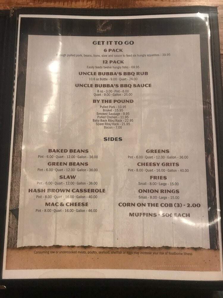 Uncle Bubba's Barbecue & Smokehouse - Hernando, MS