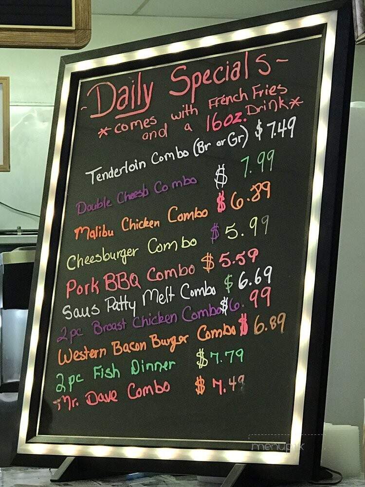 Mr Dave's - North Manchester, IN menu_pic