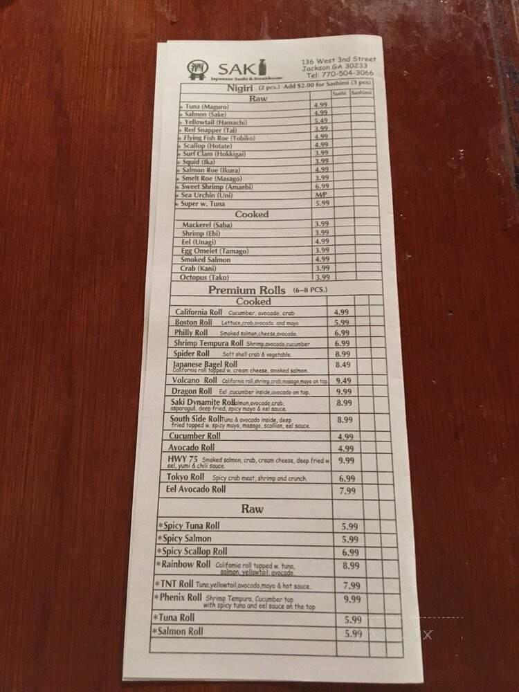 Saki - Jackson, GA menu_pic