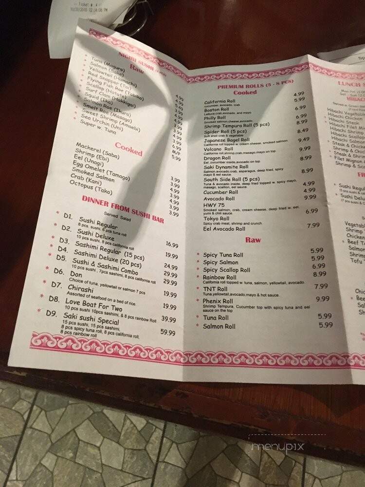 Saki - Jackson, GA menu_pic