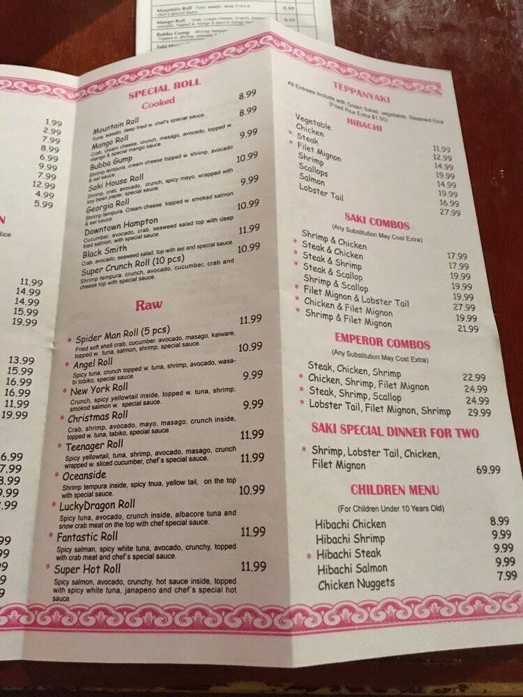Saki - Jackson, GA menu_pic