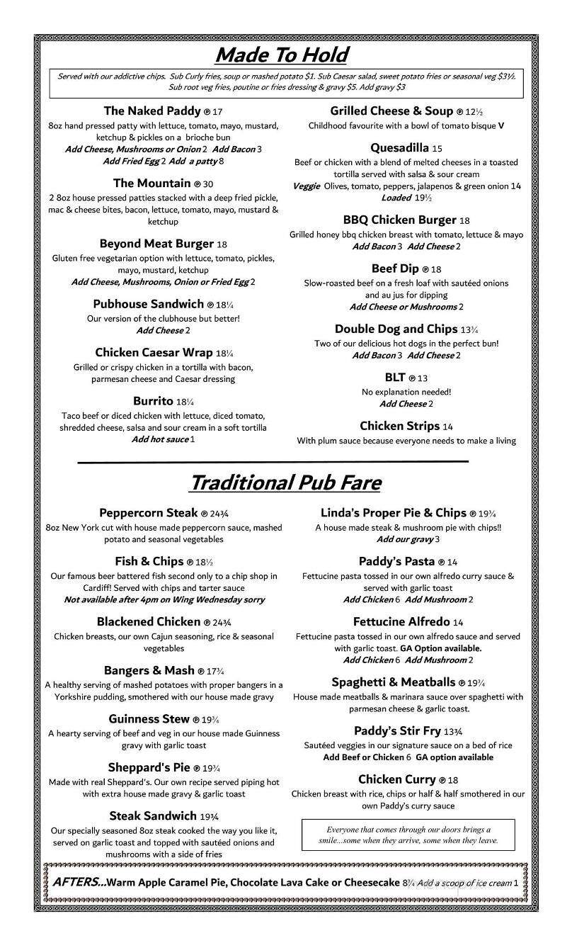 Paddy McSwiggins - Fort Mcmurray, AB menu_pic
