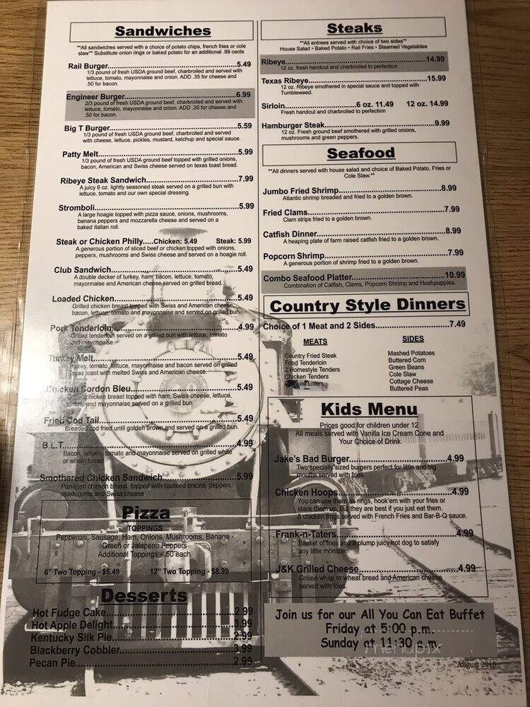 Track's - Carlisle, KY menu_pic