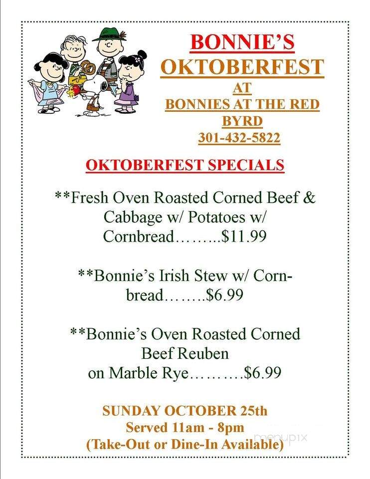 Red Byrd Restaurant - Keedysville, MD menu_pic